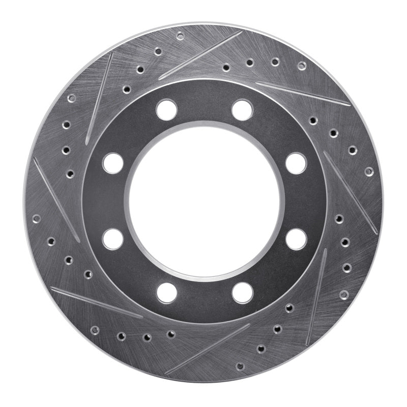 R1 Concepts R1 76-79 Ford F-250 4WD (Excl Super Duty) Front Left Drilled & Slotted Silver Brake Rotor