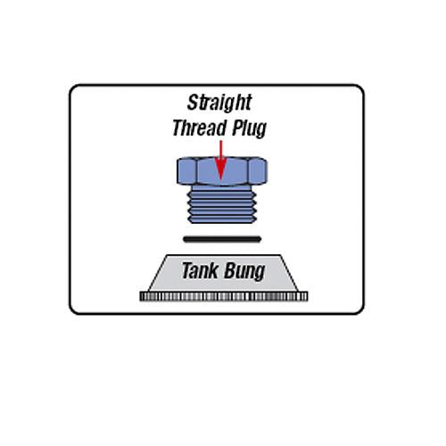 Russell Performance -6 AN to 1/4in NPT Straight Flare to Pipe (Blue)
