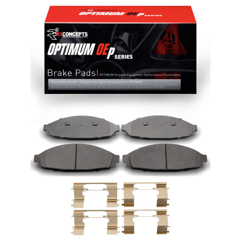 R1 Concepts R1 03-11 Ford Crown Victoria Front Optimum OE Pads & Hardware Kit