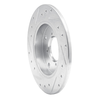 R1 Concepts R1 89-94 Suzuki SWIFT Rear Right Drilled & Slotted Silver Brake Rotor