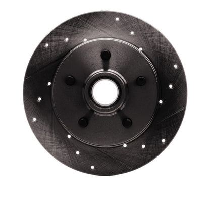 R1 Concepts R1 88-94 Chevrolet C1500 Front Right Drilled & Slotted Black Brake Rotor