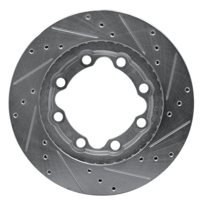 R1 Concepts R1 88-00 Chevrolet Suburban 1500 Front Left Drilled & Slotted Silver Brake Rotor