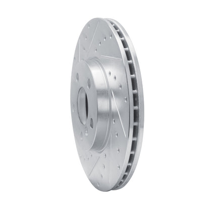R1 Concepts R1 16-24 Mini Cooper (Excl Clubman) Front Left Drilled & Slotted Silver Brake Rotor