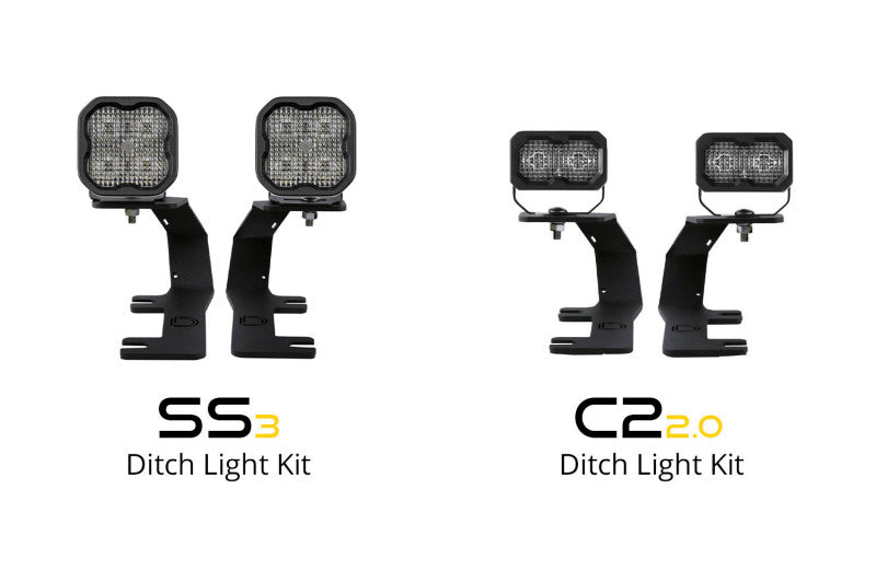 Diode Dynamics 14-19 Silverado/Sierra SS3 LED Ditch Light Kit - Yellow Pro Combo
