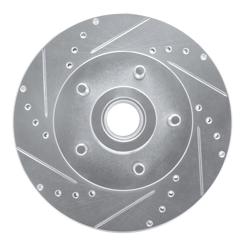 R1 Concepts R1 87-90 Dodge DAKOTA RWD Front Left Drilled & Slotted Silver Brake Rotor