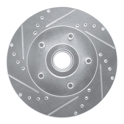 R1 Concepts R1 87-90 Dodge DAKOTA RWD Front Left Drilled & Slotted Silver Brake Rotor
