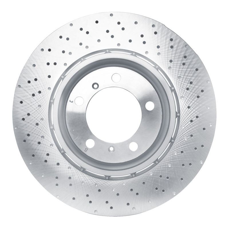 DFC 15-17 Porsche 911 Right Front Drilled Hi-Carbon Alloy Geomet Coated Rotor