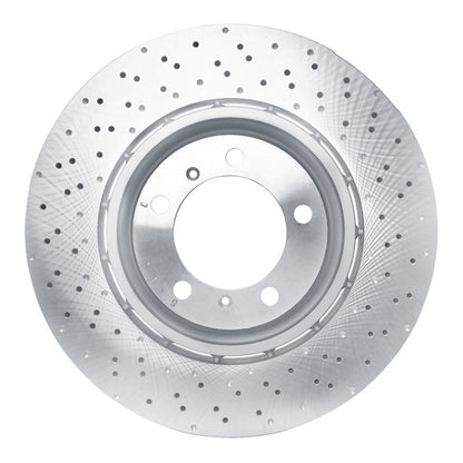 DFC 15-17 Porsche 911 Right Front Drilled Hi-Carbon Alloy Geomet Coated Rotor