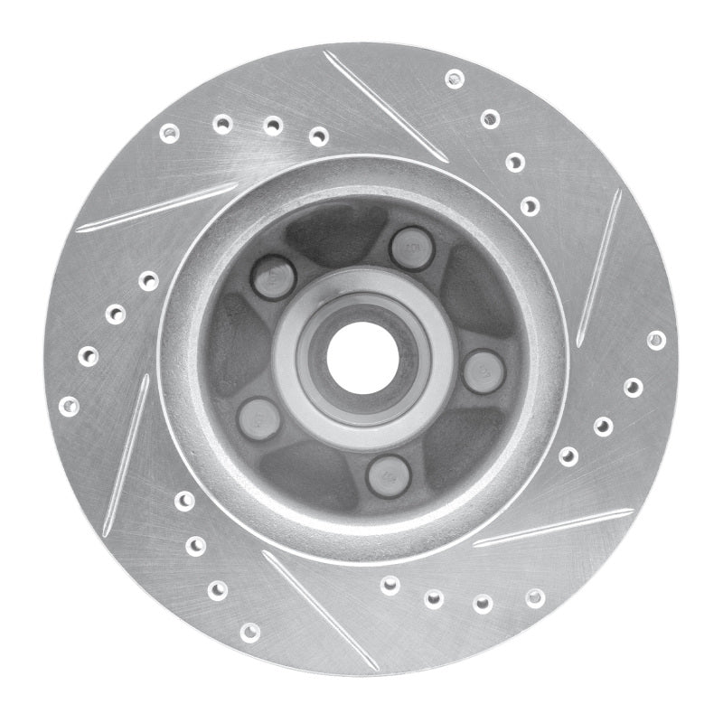 R1 Concepts R1 79-91 Ford Country Squire Front Left Drilled & Slotted Silver Brake Rotor