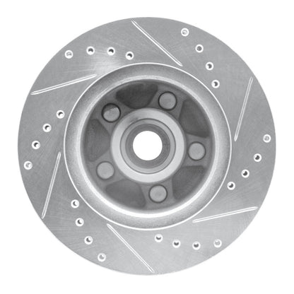 R1 Concepts R1 79-91 Ford Country Squire Front Left Drilled & Slotted Silver Brake Rotor
