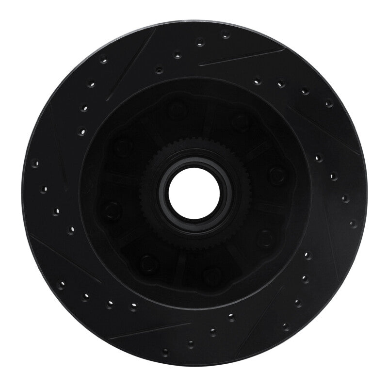 R1 Concepts R1 92-02 Chevrolet C2500 Front Right Drilled & Slotted Black Brake Rotor
