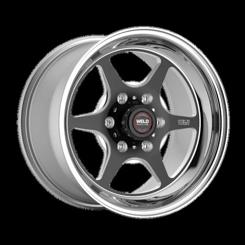 Weld S79 HD S79 17x10in / 6x127 BP / 6.9in BS Black Center - Polished Shell Wheel