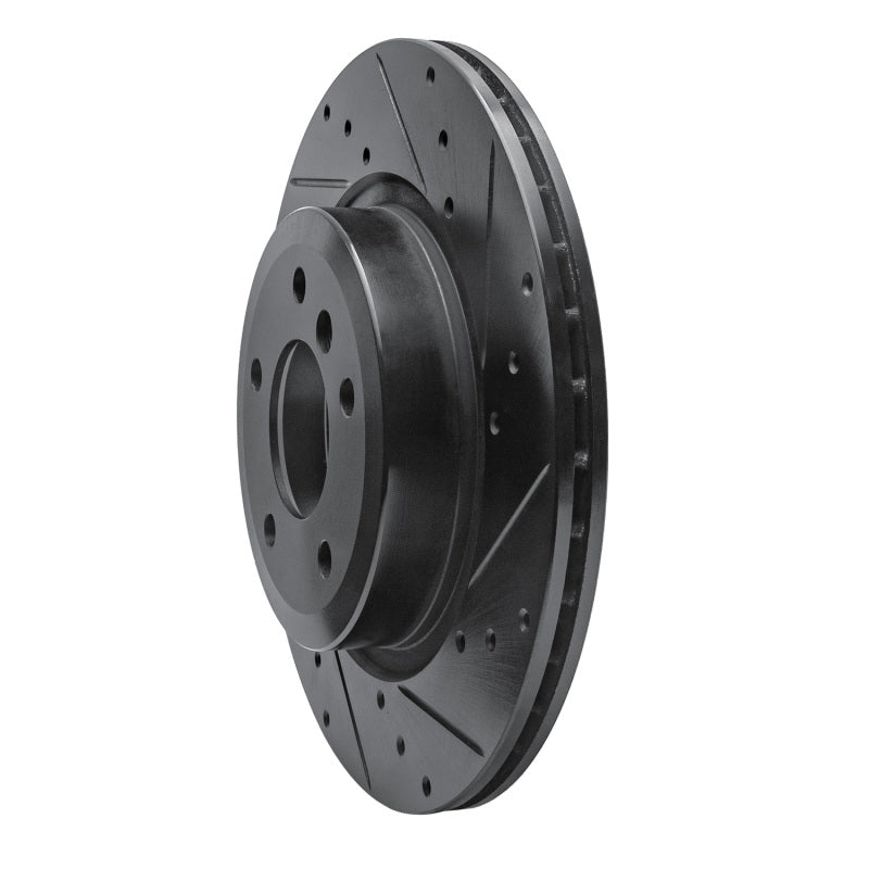 R1 Concepts R1 11-16 BMW Z4 Rear Right Drilled & Slotted Black Brake Rotor
