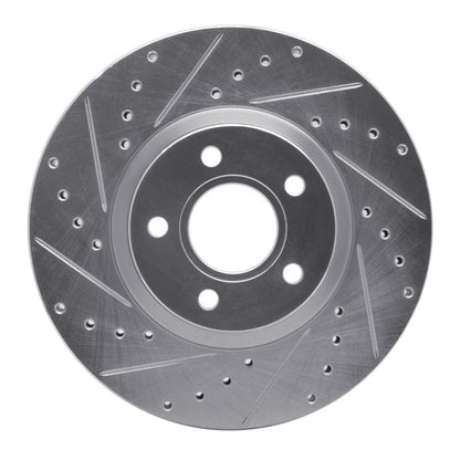 R1 Concepts R1 04-19 Ford Escape Front Left Drilled & Slotted Silver Brake Rotor