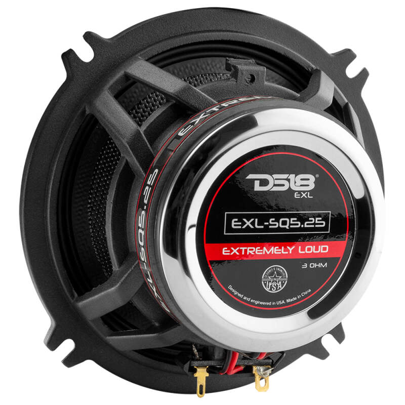 DS18 5.25in 80 Watts RMS 3 ohm 2-Way Coaxial Speakers And Component System w/ Fiberglass Cone
