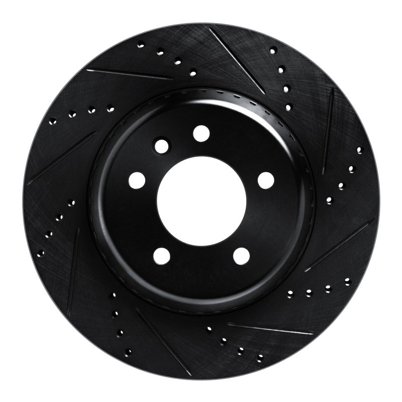R1 Concepts R1 20-25 Land Rover Defender 90 Rear Right Drilled & Slotted Black Brake Rotor