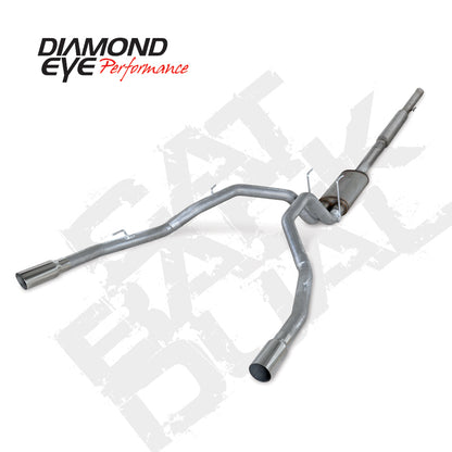 Diamond Eye Performance Diamond Eye KIT 3in Catback DUAL SS: DODGE 1500 2009-12 HEMI