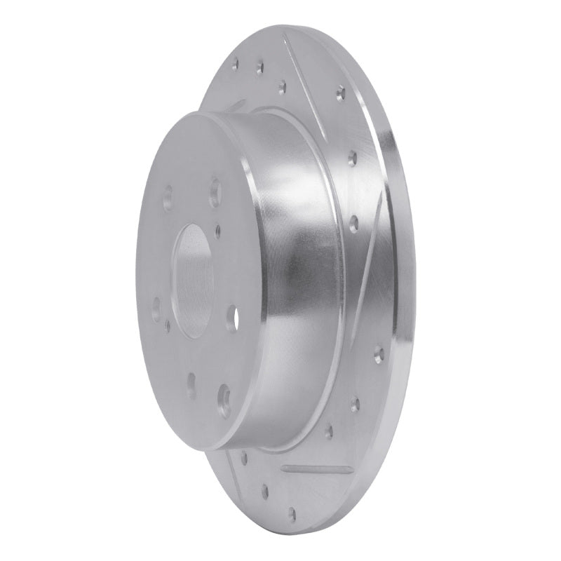 R1 Concepts R1 06-18 Lexus HS250H Rear Right Drilled & Slotted Silver Brake Rotor
