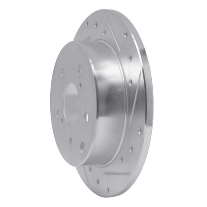 R1 Concepts R1 06-18 Lexus HS250H Rear Right Drilled & Slotted Silver Brake Rotor
