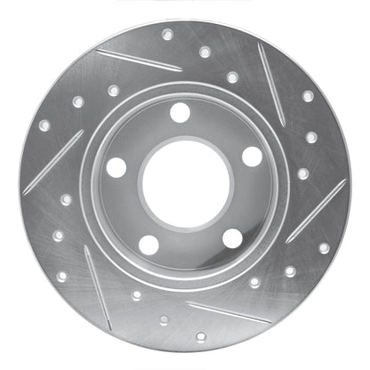 R1 Concepts R1 92-05 Audi A6 (Mexico) Rear Left Drilled & Slotted Silver Brake Rotor
