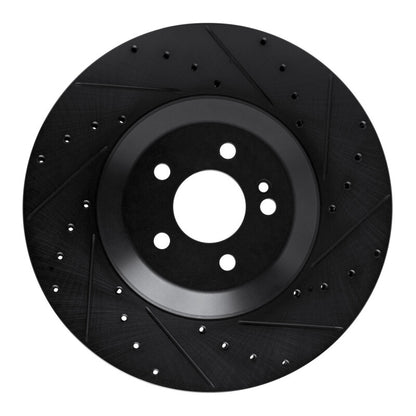 R1 Concepts R1 17-23 Mercedes-Benz E450 Rear Right Drilled & Slotted Black Brake Rotor