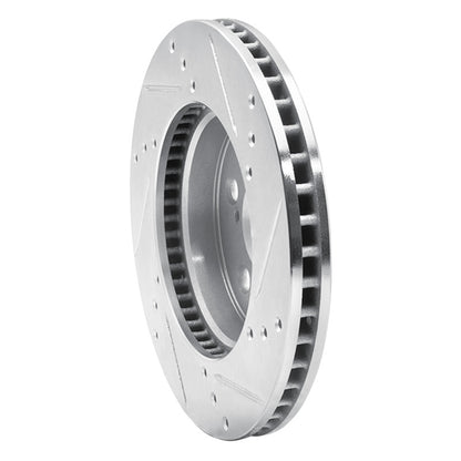R1 Concepts R1 16-22 Toyota Prius Front Left Drilled & Slotted Silver Brake Rotor