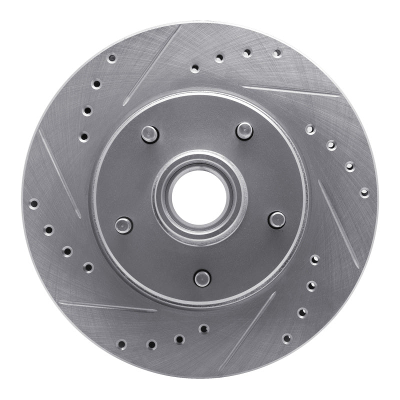 R1 Concepts R1 1978-1990 Buick Skylark Front Left Drilled & Slotted Silver Brake Rotor