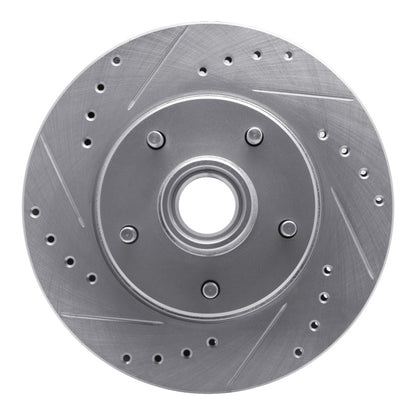 R1 Concepts R1 1978-1990 Buick Skylark Front Left Drilled & Slotted Silver Brake Rotor