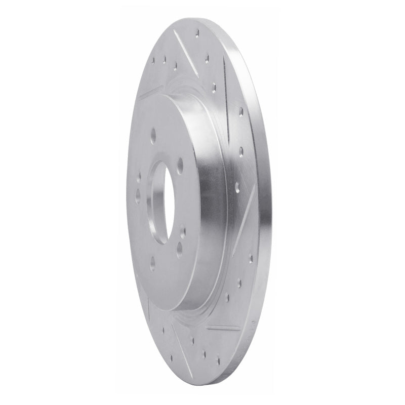 R1 Concepts R1 19-25 Hyundai SANTA FE Rear Right Drilled & Slotted Silver Brake Rotor