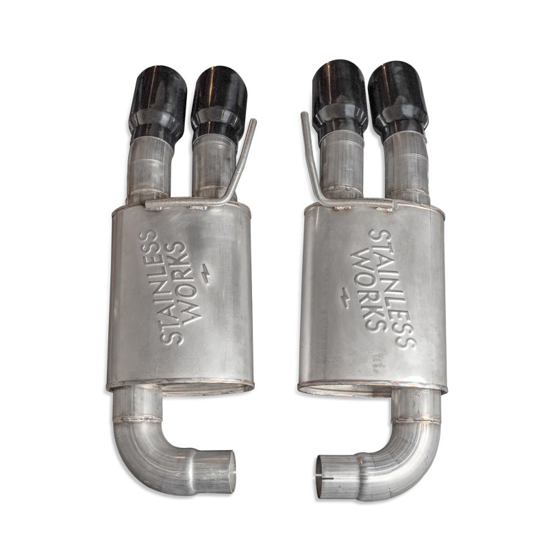 Stainless Works 18-21 Mustang GT Axle Back Legend Exhaust - Black Tips