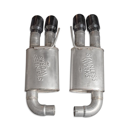Stainless Works 18-21 Mustang GT Axle Back Redline Exhaust - Black Tips
