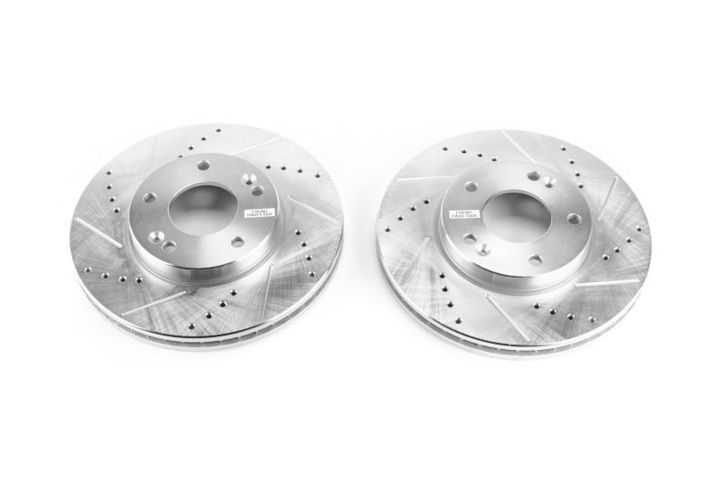 PowerStop Power Stop 07-10 Kia Rondo Front Evolution Drilled & Slotted Rotors - Pair