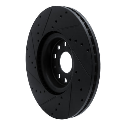 R1 Concepts R1 18-25 Volkswagen ATLAS Front Right Drilled & Slotted Black Brake Rotor
