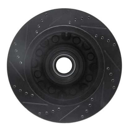 R1 Concepts R1 99-02 Ford F-250 2WD (Super Duty) Front Right Drilled & Slotted Black Brake Rotor