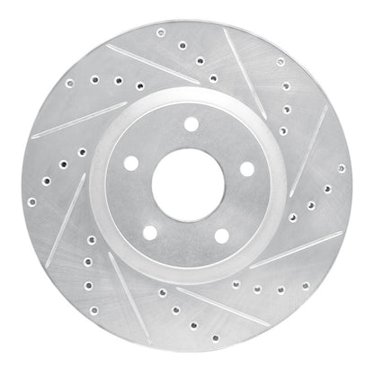 R1 Concepts R1 07-17 Nissan Juke Front Right Drilled & Slotted Silver Brake Rotor