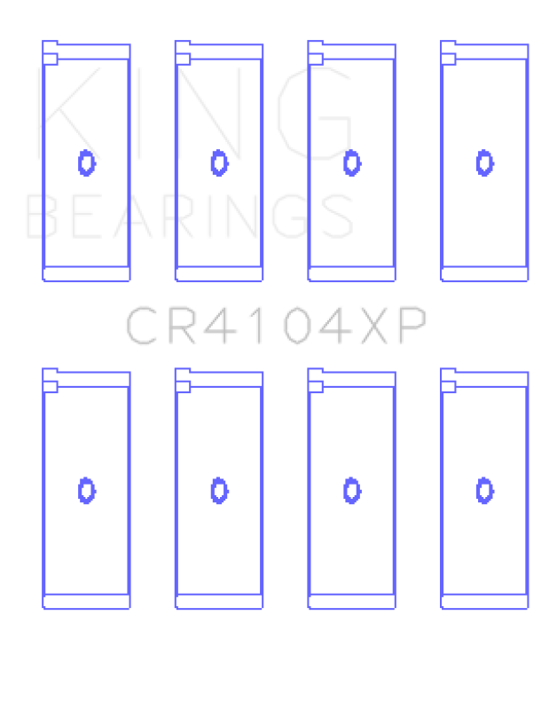 King Engine Bearings Audi/VW 83-03 1.6L/1.8L/2.0L Performance Rod Bearing Set - Size +0.25mm
