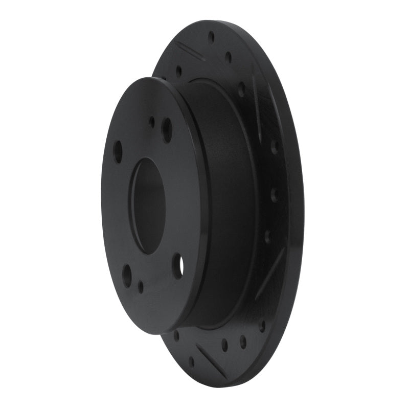 R1 Concepts R1 85-87 Toyota Corolla (US/Canada) Rear Right Drilled & Slotted Black Brake Rotor