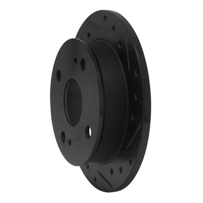 R1 Concepts R1 85-87 Toyota Corolla (US/Canada) Rear Right Drilled & Slotted Black Brake Rotor