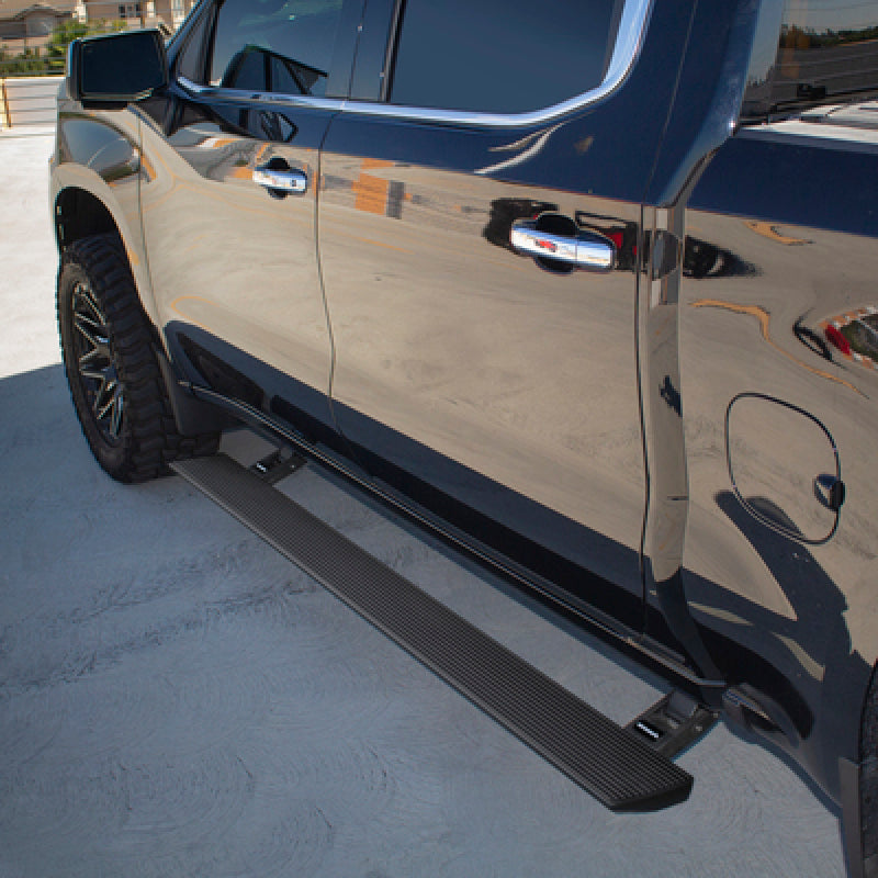 Go Rhino RealTruck 19-25 Chevy Silverado 1500 CC 4dr VoltStep Electric Running Board Kit - Tex. Blk