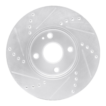 R1 Concepts R1 16-25 Mazda 2 (Mexico) Front Right Drilled & Slotted Silver Brake Rotor