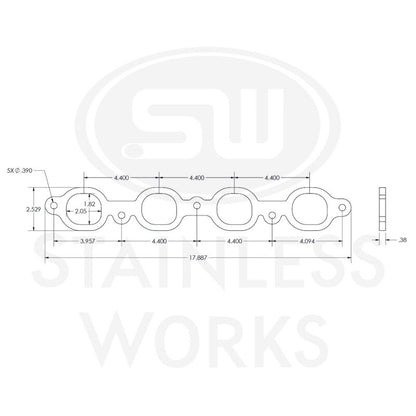 Stainless Works 2014+ Chevrolet LT1/LT4 Port Matched Header 304SS Exhaust Flanges 2in Primaries