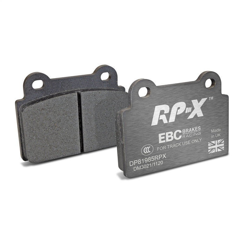 EBC Racing 08-16 Mitsubishi Lancer Evo 10 2.0L Turbo (1 Piece Rotor) RP-X Rear Brake Pads