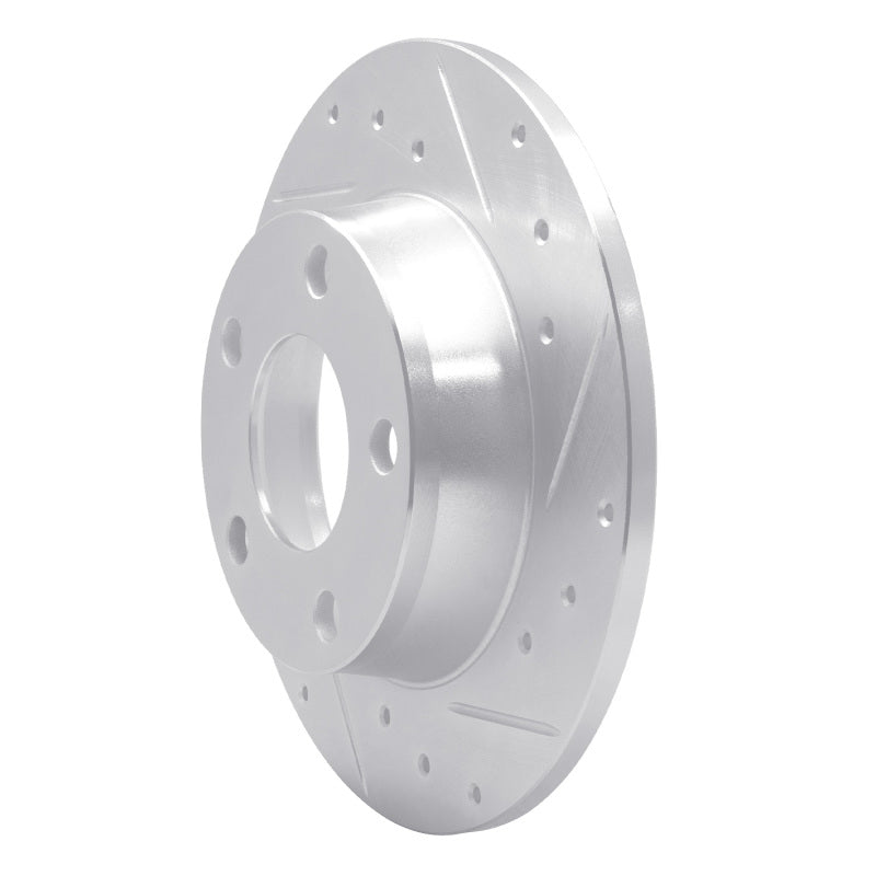 R1 Concepts R1 99-05 Audi A6 Quattro Rear Right Drilled & Slotted Silver Brake Rotor
