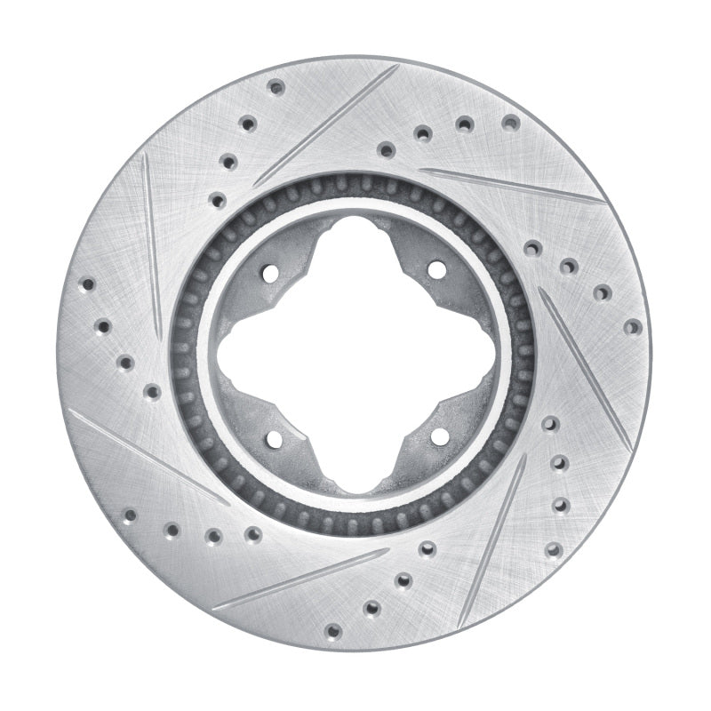 R1 Concepts R1 91-97 Acura CL Front Right Drilled & Slotted Silver Brake Rotor