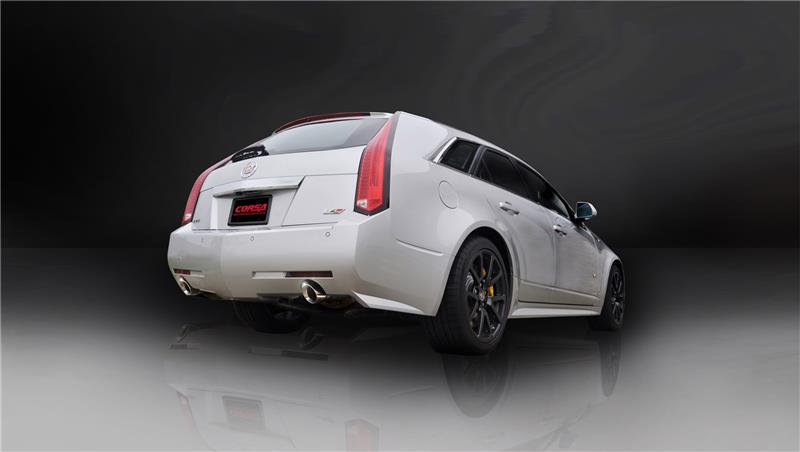 CORSA Performance Corsa 2011-2014 Cadillac CTS Wagon V 6.2L V8 Polished Sport Axle-Back Exhaust