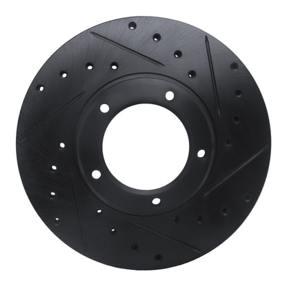 R1 Concepts R1 85-92 Toyota Pickup Front Right Drilled & Slotted Black Brake Rotor