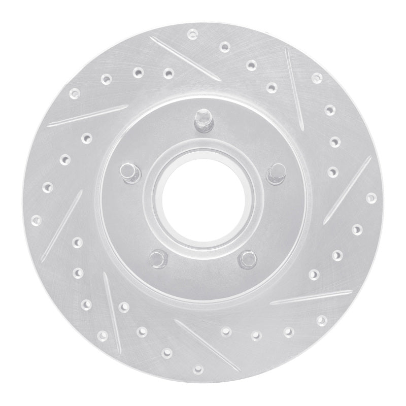 R1 Concepts R1 95-97 Ford Ranger (USA/Canada) Front Right Drilled & Slotted Silver Brake Rotor