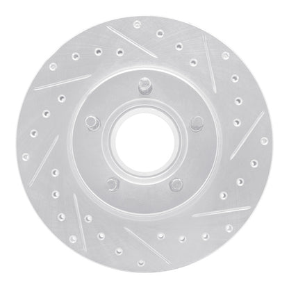 R1 Concepts R1 95-97 Ford Ranger (USA/Canada) Front Right Drilled & Slotted Silver Brake Rotor