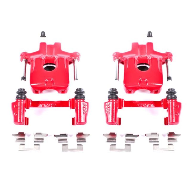 PowerStop Power Stop 05-07 Toyota Avalon Rear Red Calipers w/Brackets - Pair