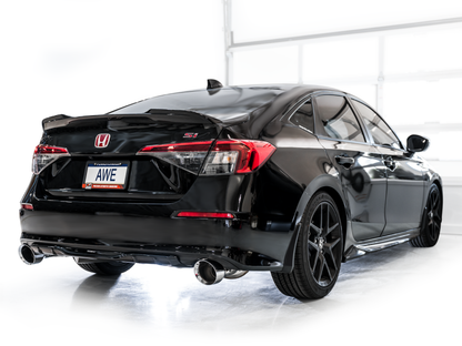 AWE Tuning 22+ Honda Civic Si/Acura Integra Track Edition Cat-Back Exhaust - Dual Chrome Silver Tips